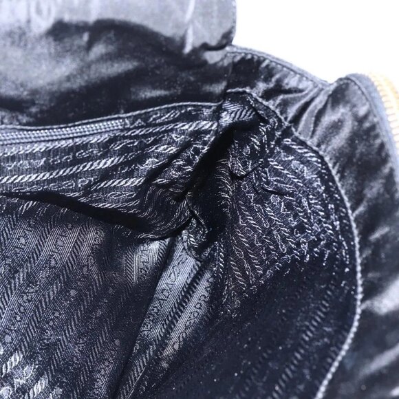 PRADA Chain Shoulder Bag Nylon Black Gold Auth 148283 - Picture 12 of 16